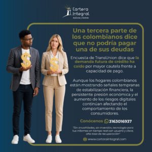 Una tercera parte de los colombianos dice que no podría pagar una de sus deudas